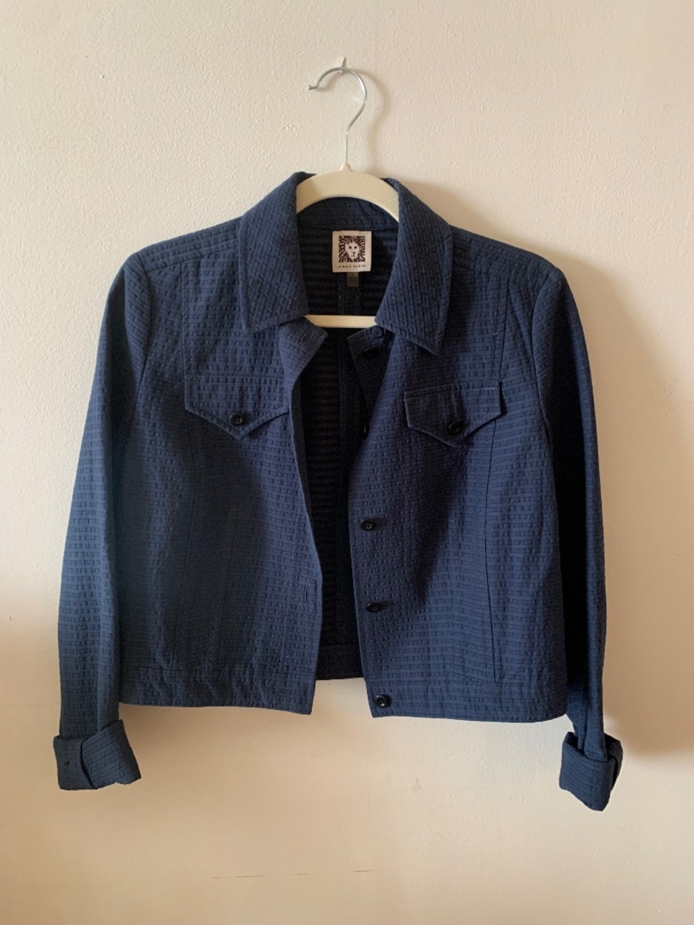 Navy Cropped Jacket Size 8